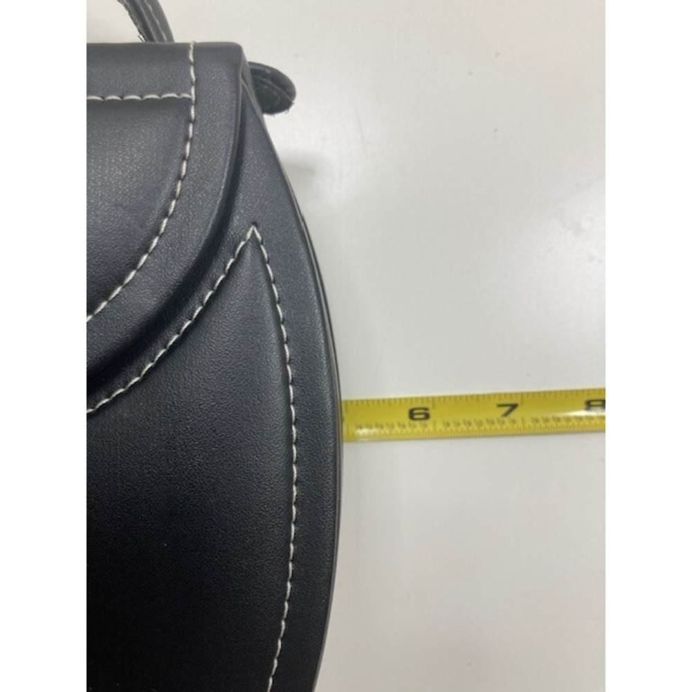 New Black Leather Travel Jewelry Case Mirror, Hard Outer Snap Case - Picture 13 of 13